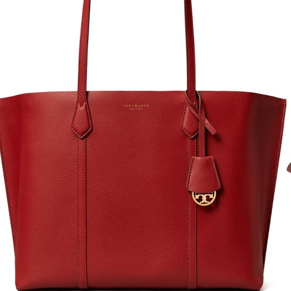 NWT Tory Burch Leather PERRY TRIPLE COMPARTMENT TOTE BAG NEW With tag dust bag - Picture 5 of 10